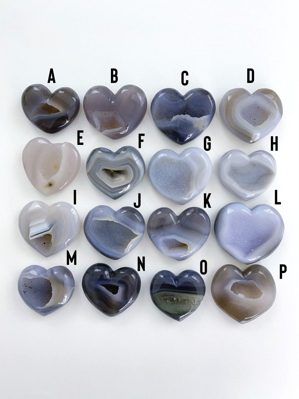 Agate Bubble Heart with Druzy - Uncommon Rocks