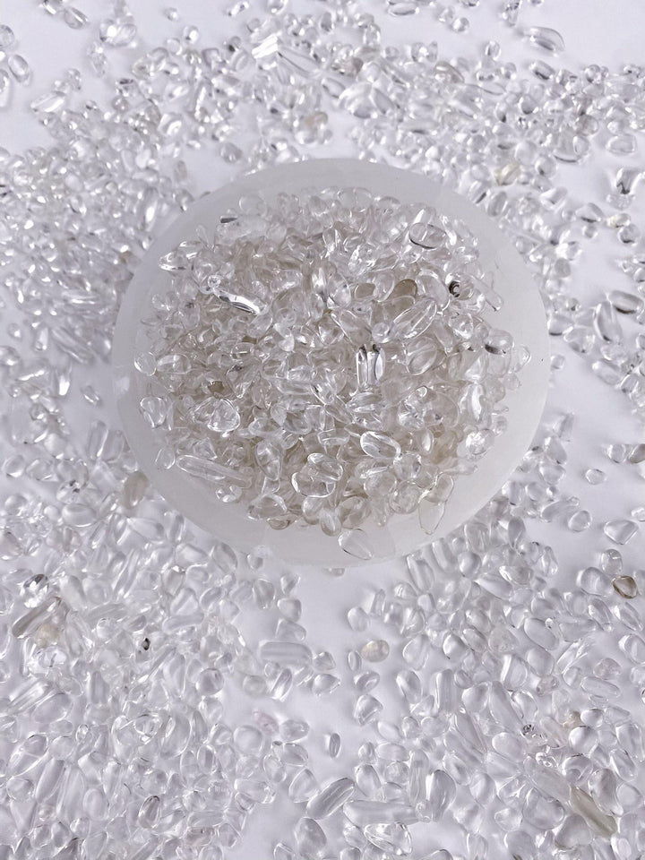 Clear Quartz Tumbled Chips - Uncommon Rocks