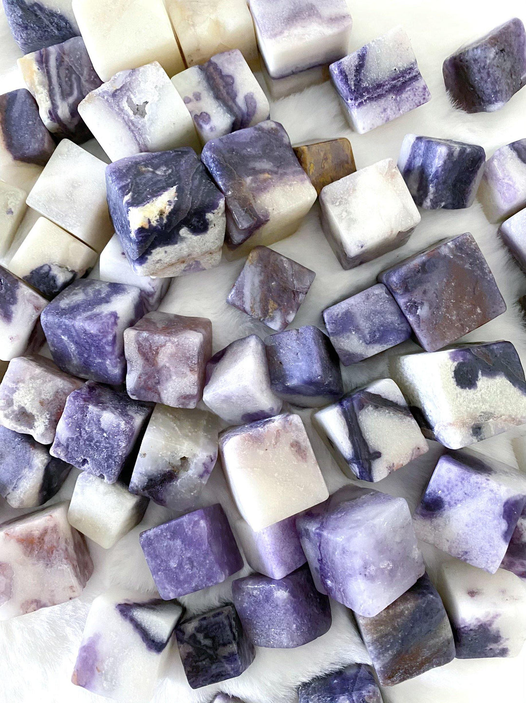 Opalized Fluorite Tumbled Cubes - Uncommon Rocks