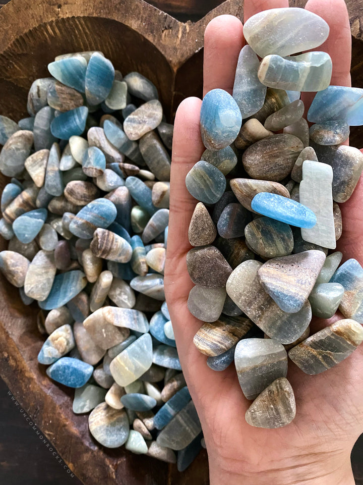 Blue Onyx Lemurian Aquatine Calcite