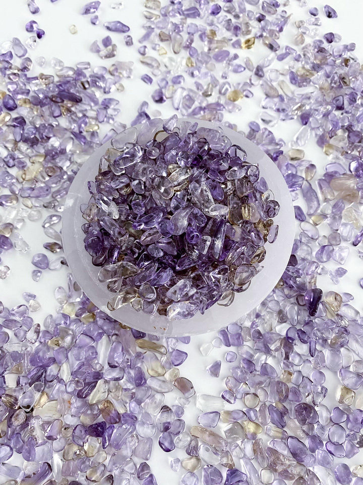 Ametrine Tumbled Chips - Uncommon Rocks