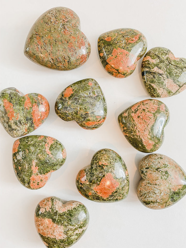 Unakite Hearts