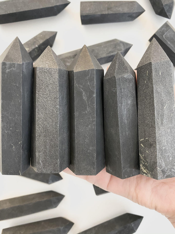Shungite Towers - Uncommon Rocks