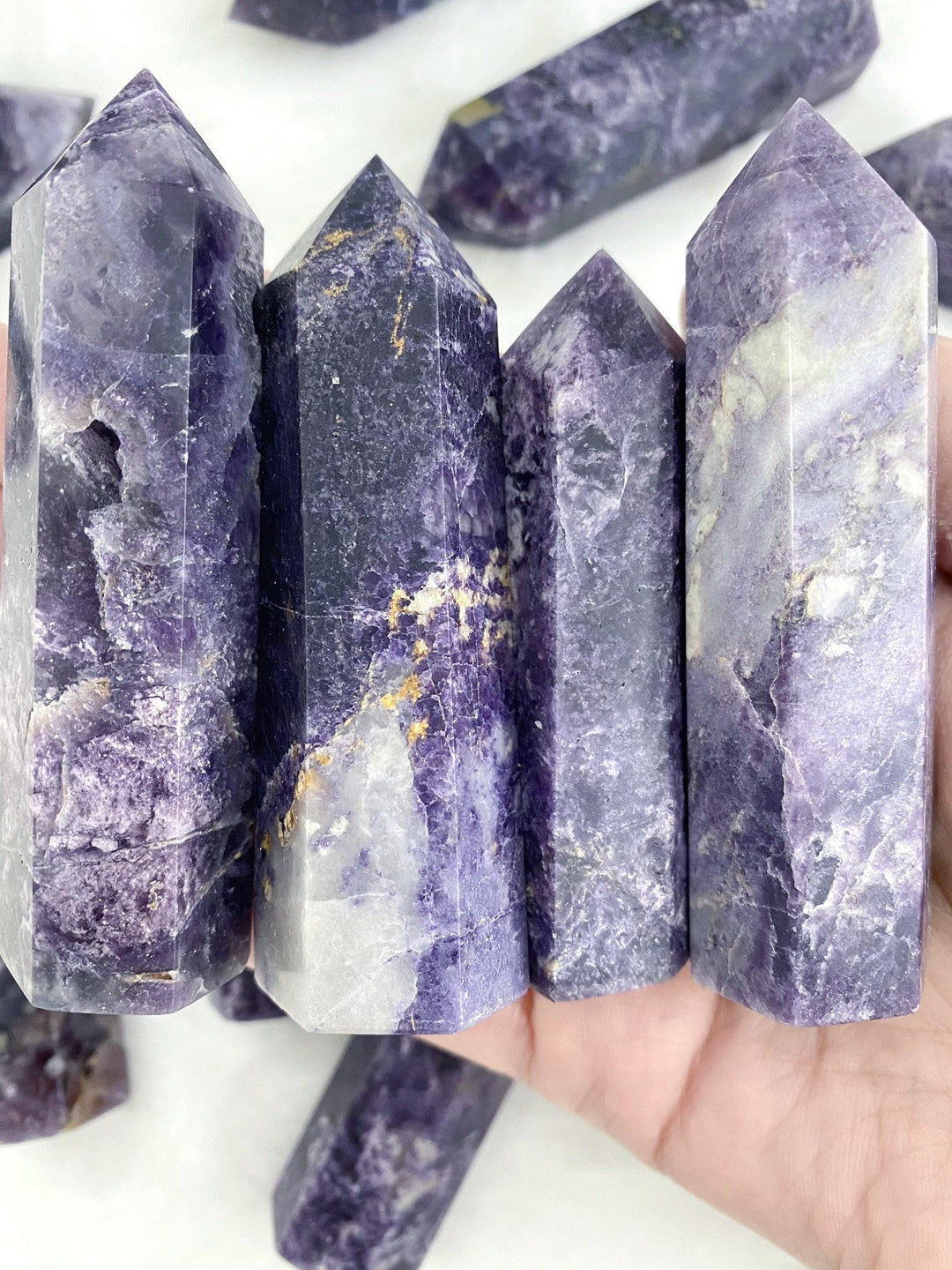 Silk Fluorite Towers - Uncommon Rocks