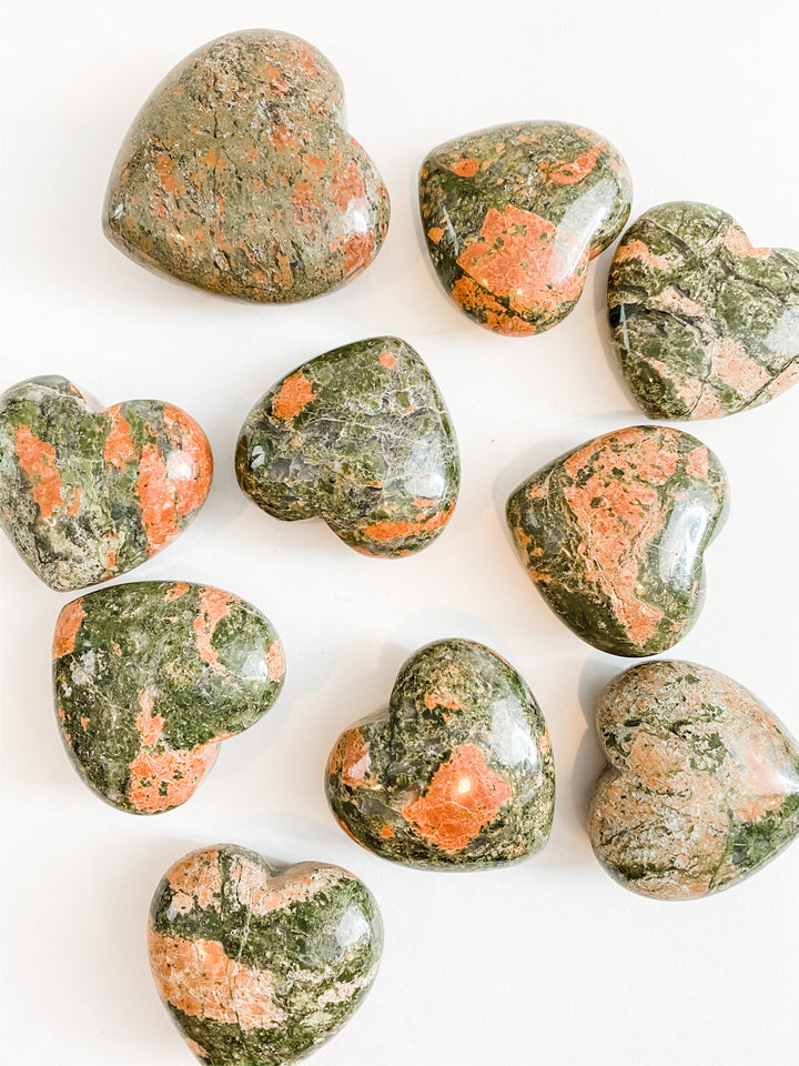 Unakite Hearts