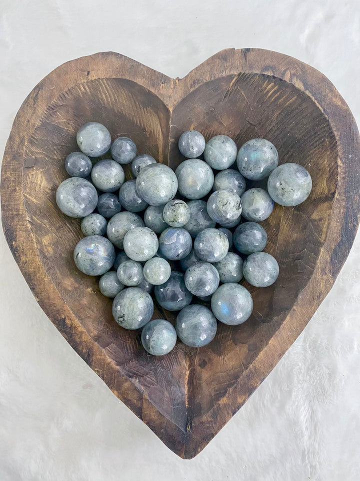 Grey Labradorite Spheres