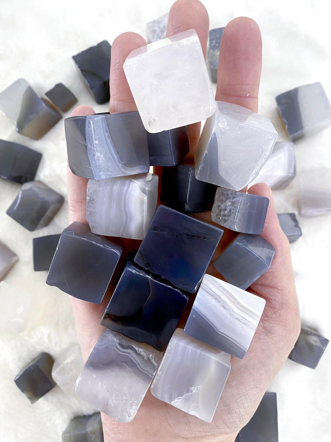 Agate Stone Tumbled Cubes - Uncommon Rocks