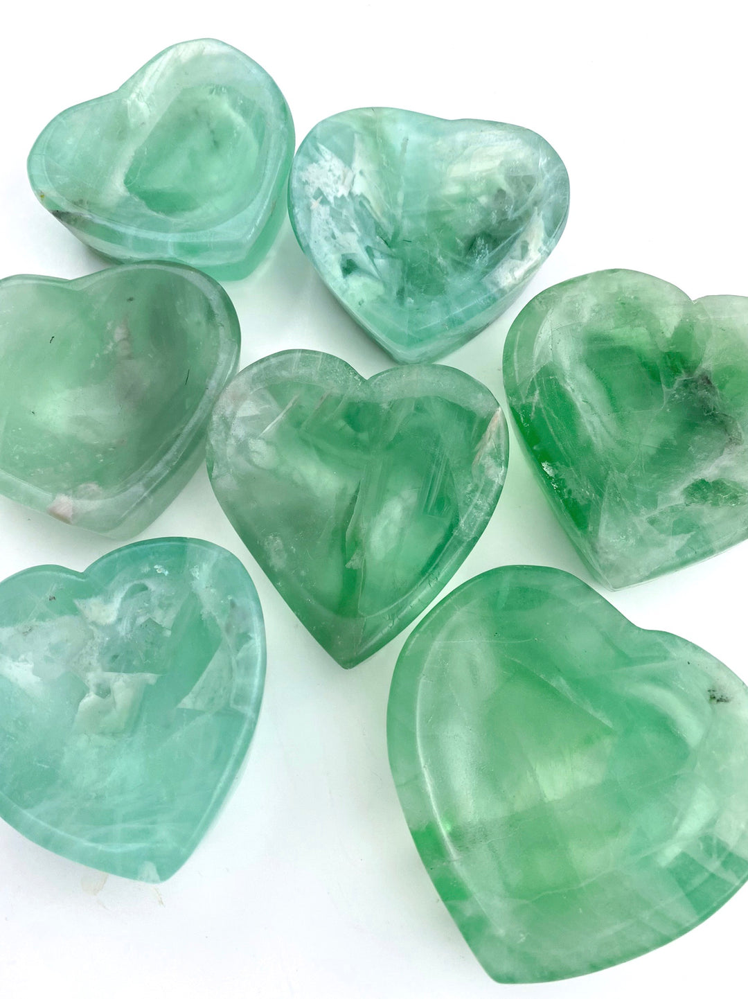Fluorite Heart Bowls