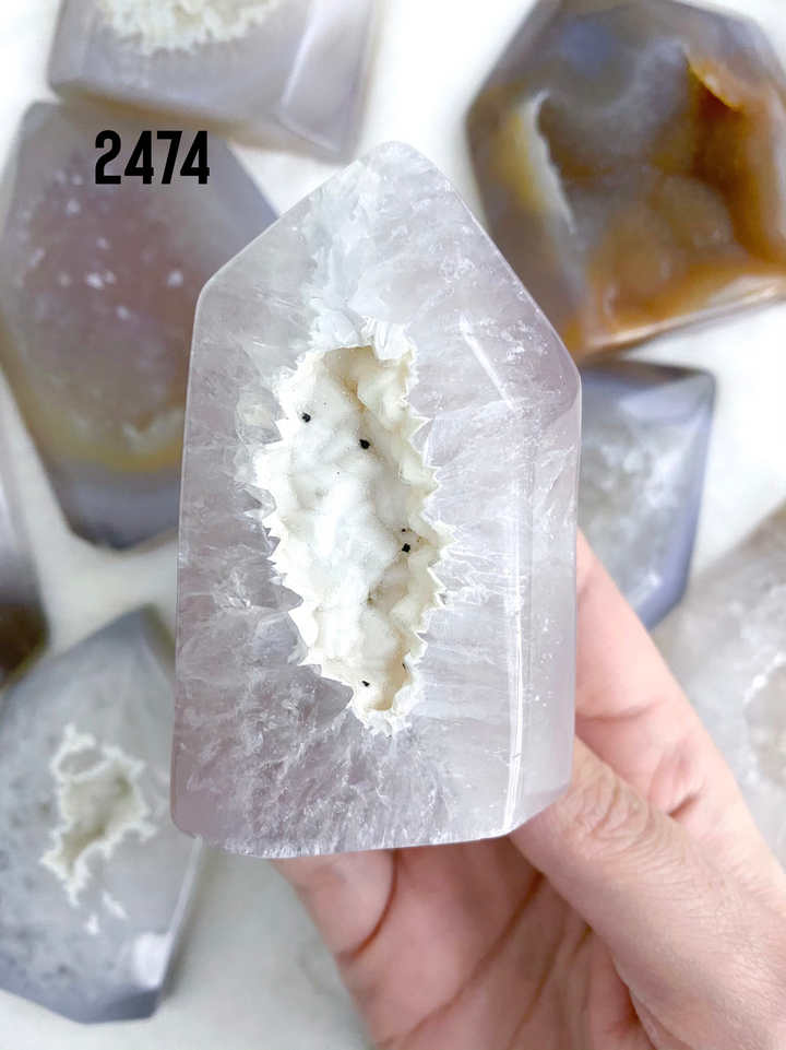 Agate Druzy Towers - Uncommon Rocks