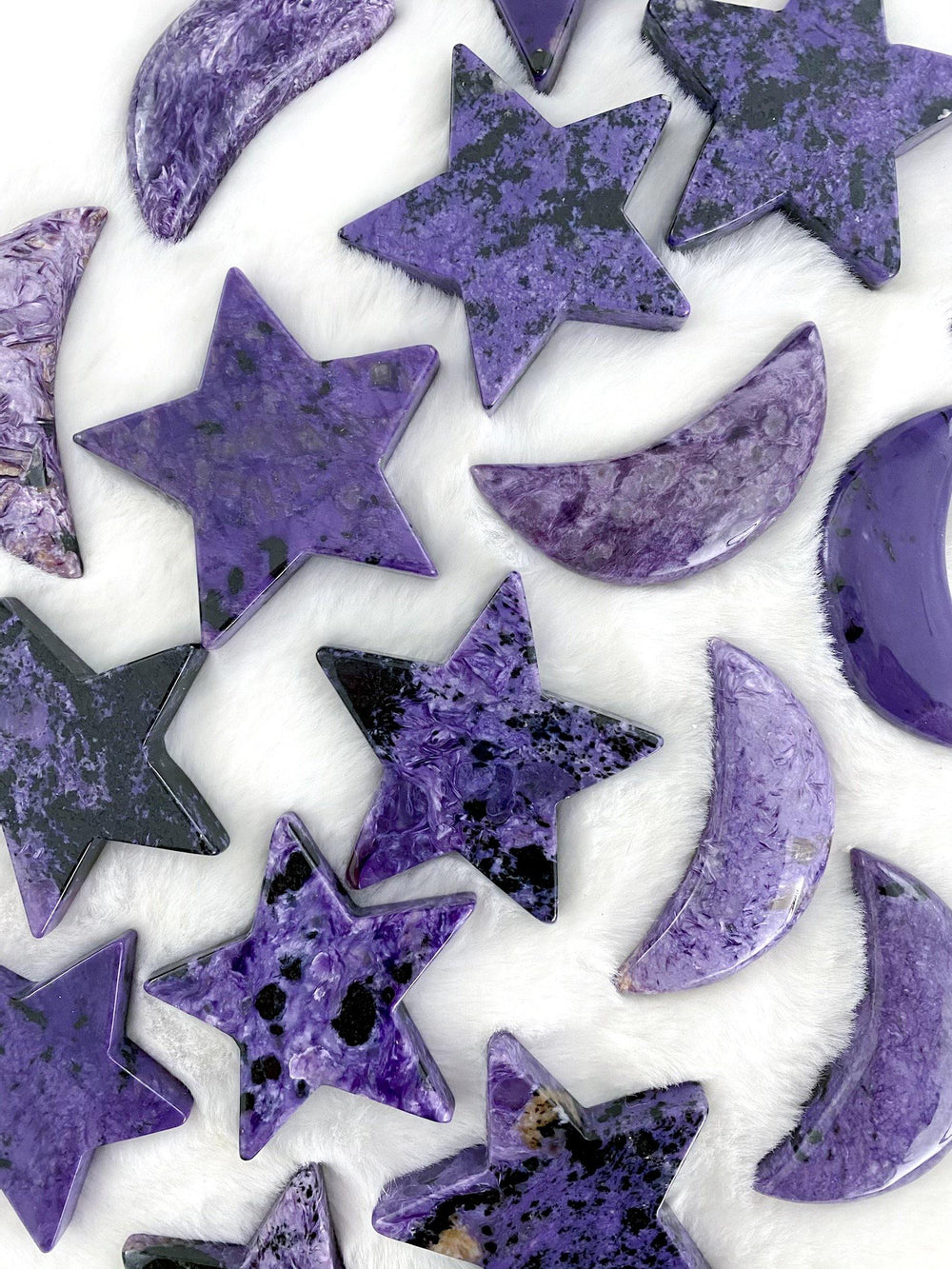 Charoite High Quality Moons - Uncommon Rocks