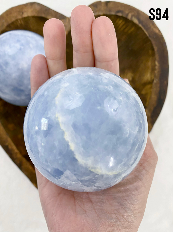 Blue Calcite Spheres - Uncommon Rocks