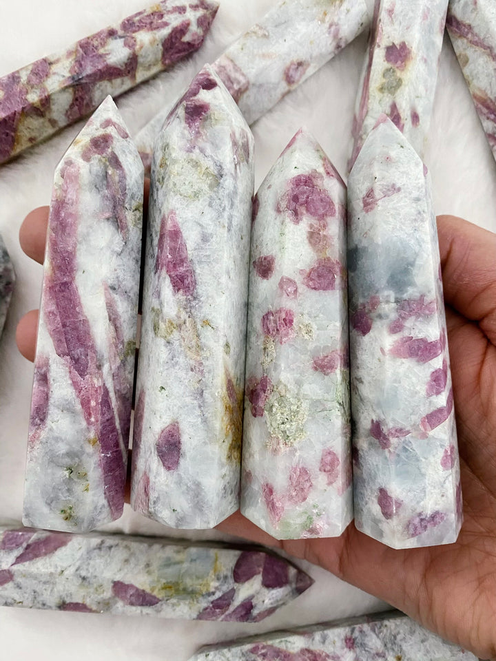 Pink Tourmaline in Quartz Towers