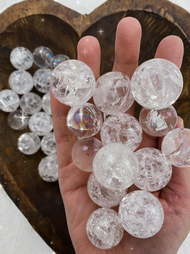 Crackle Quartz Spheres - Uncommon Rocks