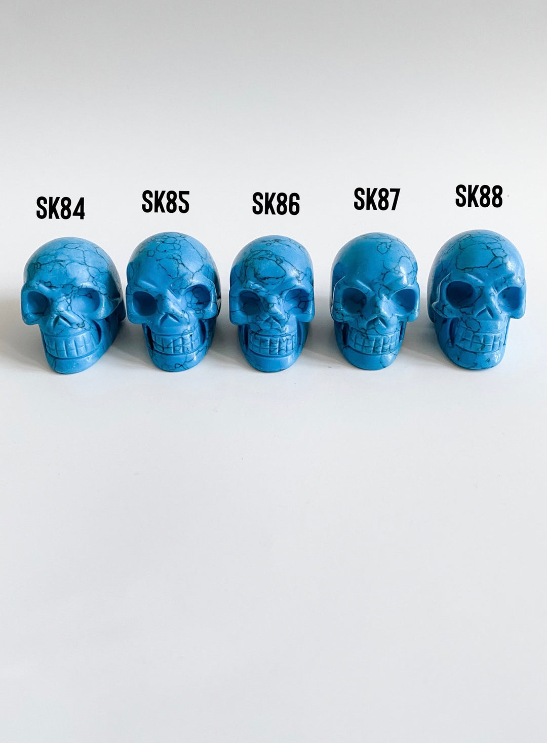 Howlite Blue Skulls