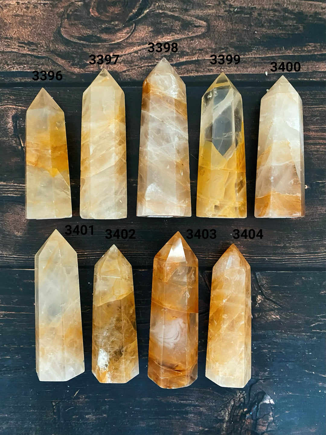 Golden Healer Quartz Towers (Light Tones)
