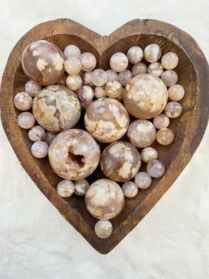 Flower Agate Spheres