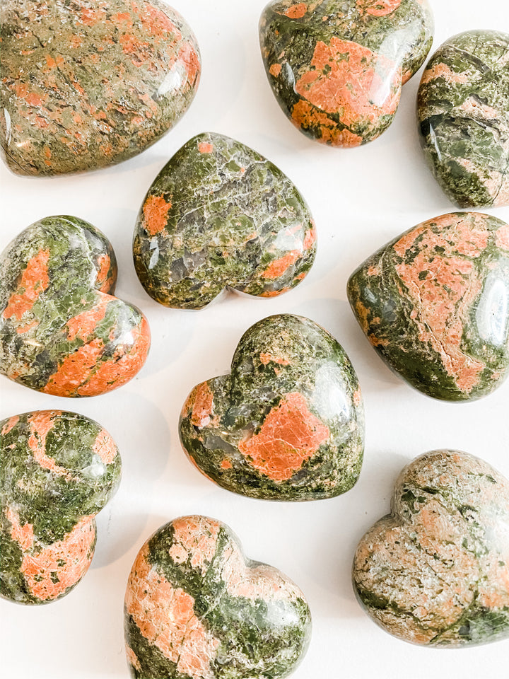 Unakite Hearts