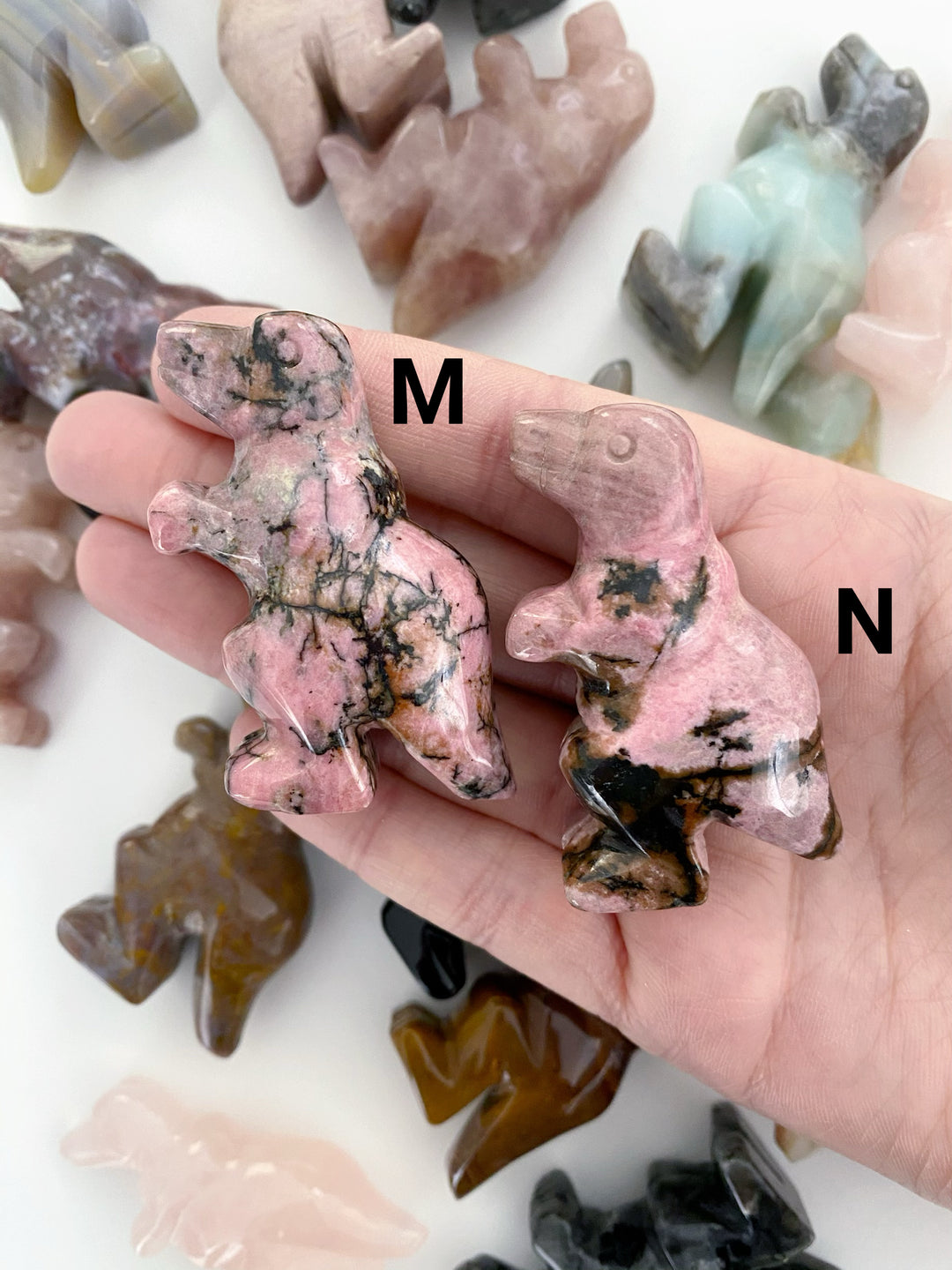 Rhodonite Dinosaur Carving