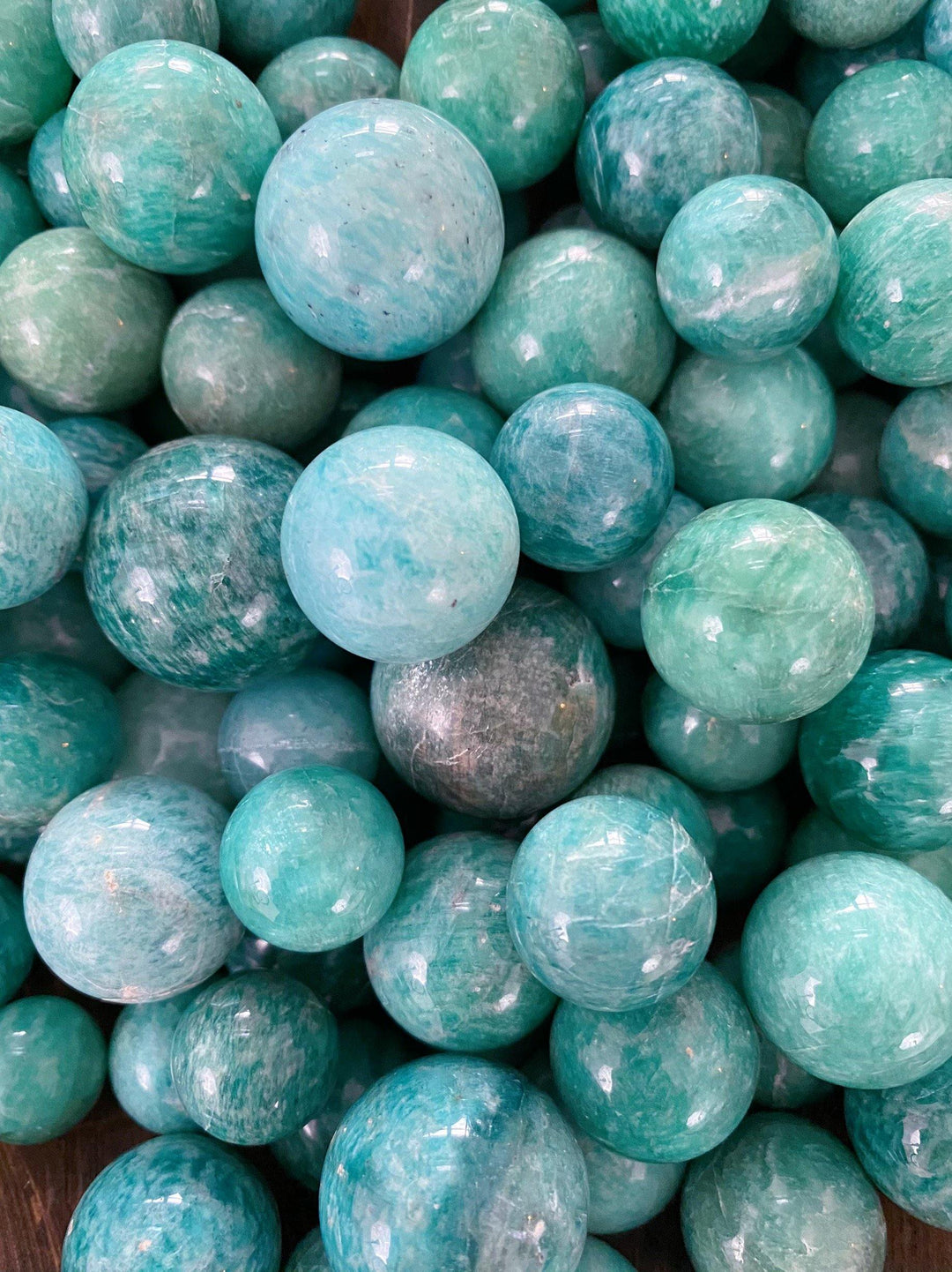 Amazonite Spheres - Uncommon Rocks
