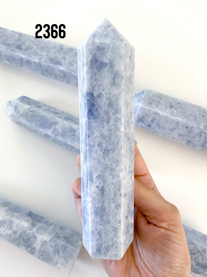 Blue Calcite Towers - Uncommon Rocks