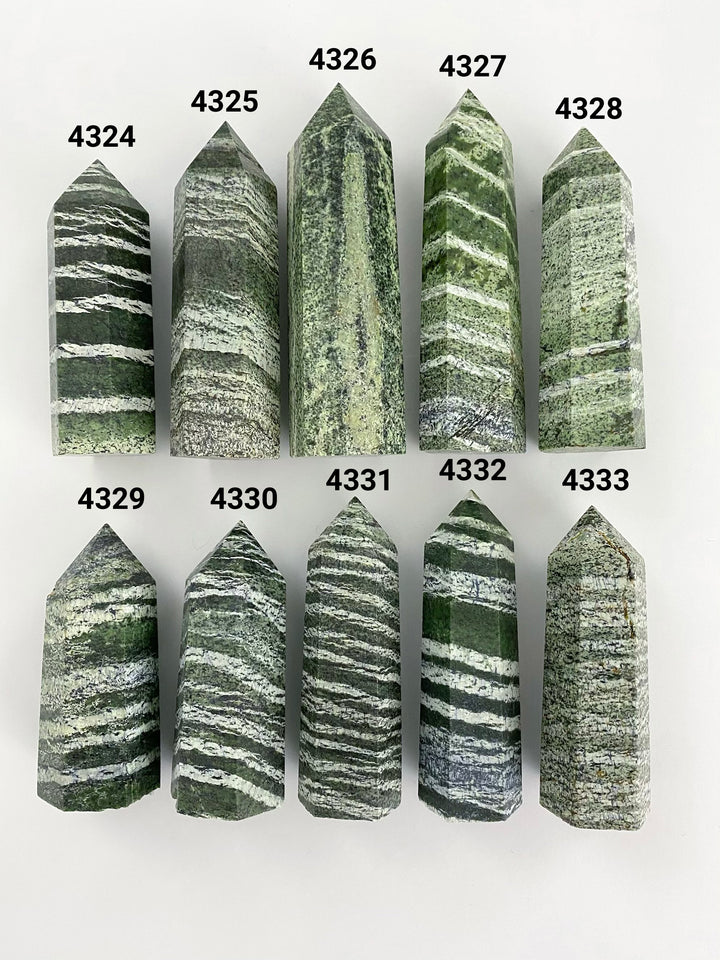 Green Zebra Jasper Towers