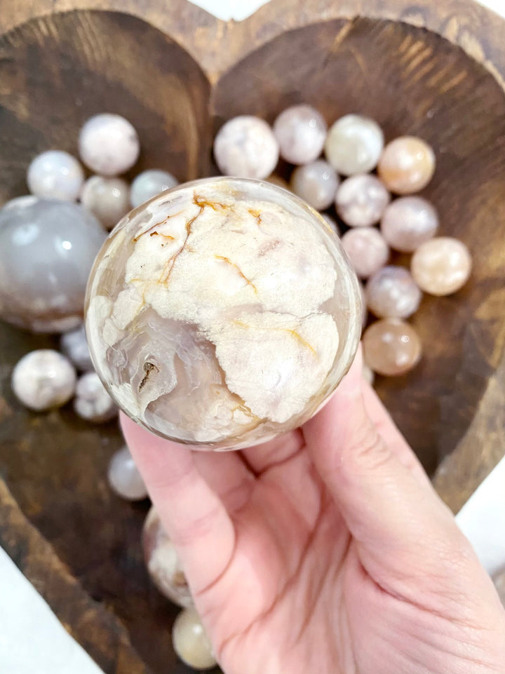 Flower Agate Spheres