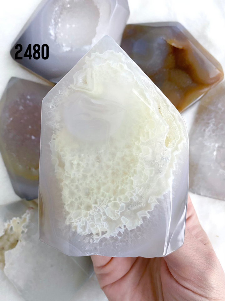 Agate Druzy Towers - Uncommon Rocks