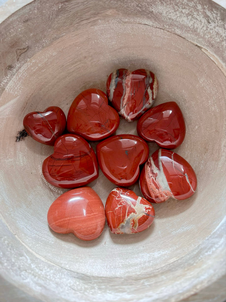 Red Jasper Hearts
