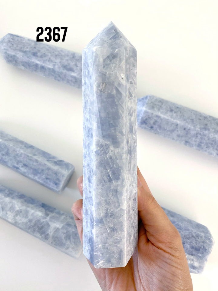 Blue Calcite Towers - Uncommon Rocks