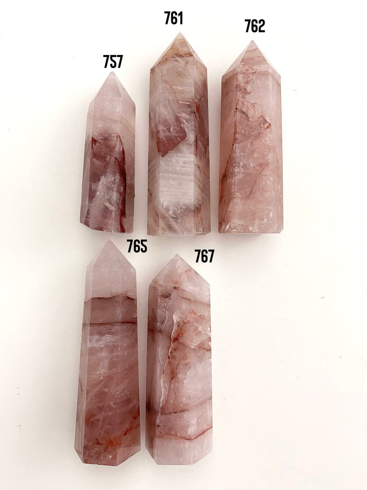 Fire Quartz (Hematoid) Towers
