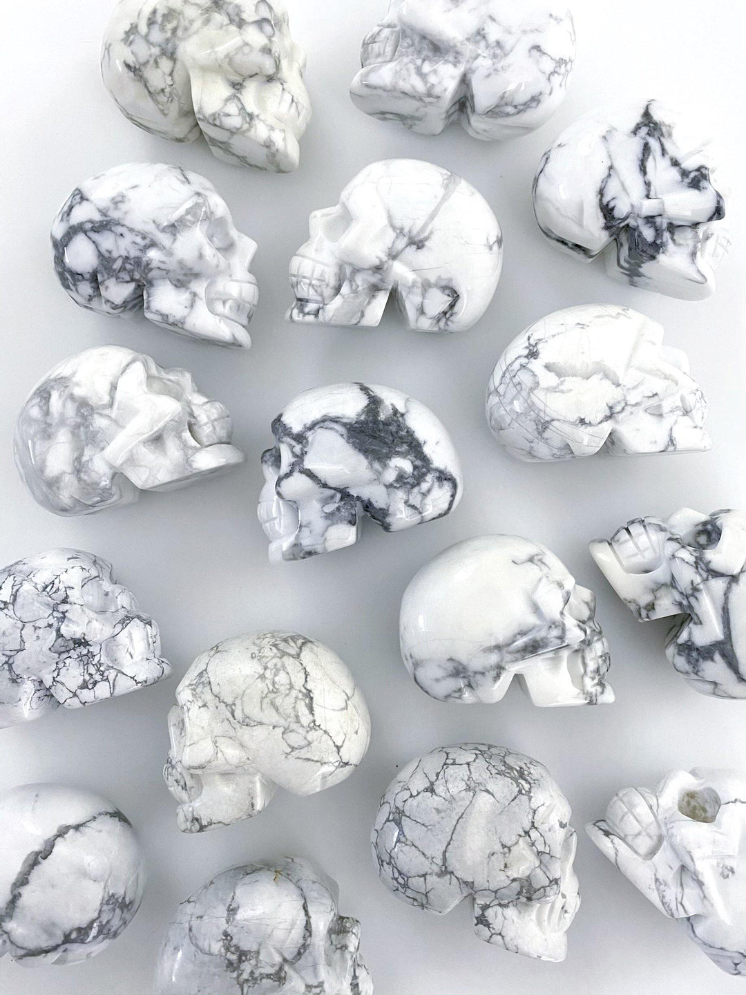 Howlite Carved Skulls - Uncommon Rocks