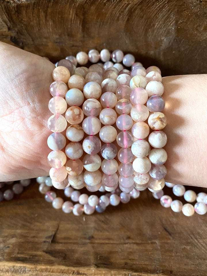 Flower Agate Bracelets