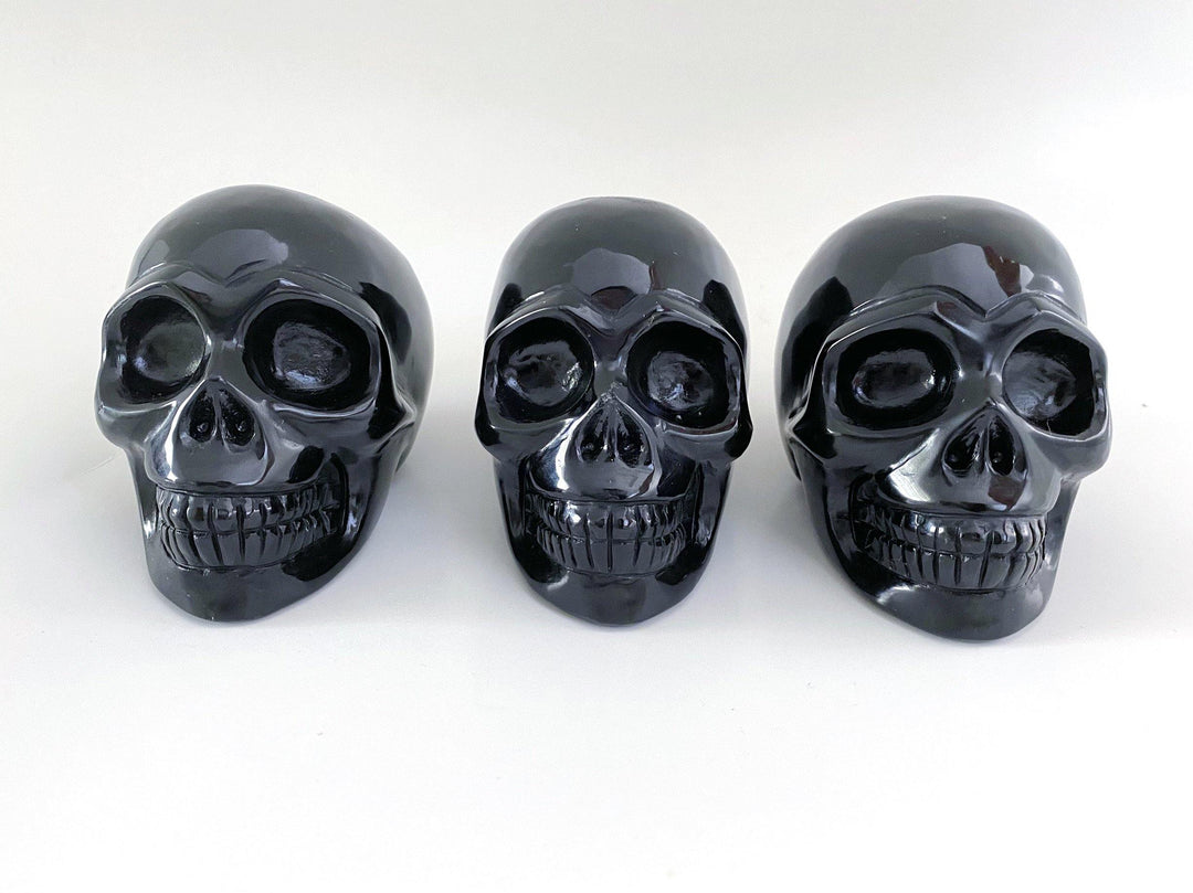 Black Obsidian Skulls - Uncommon Rocks
