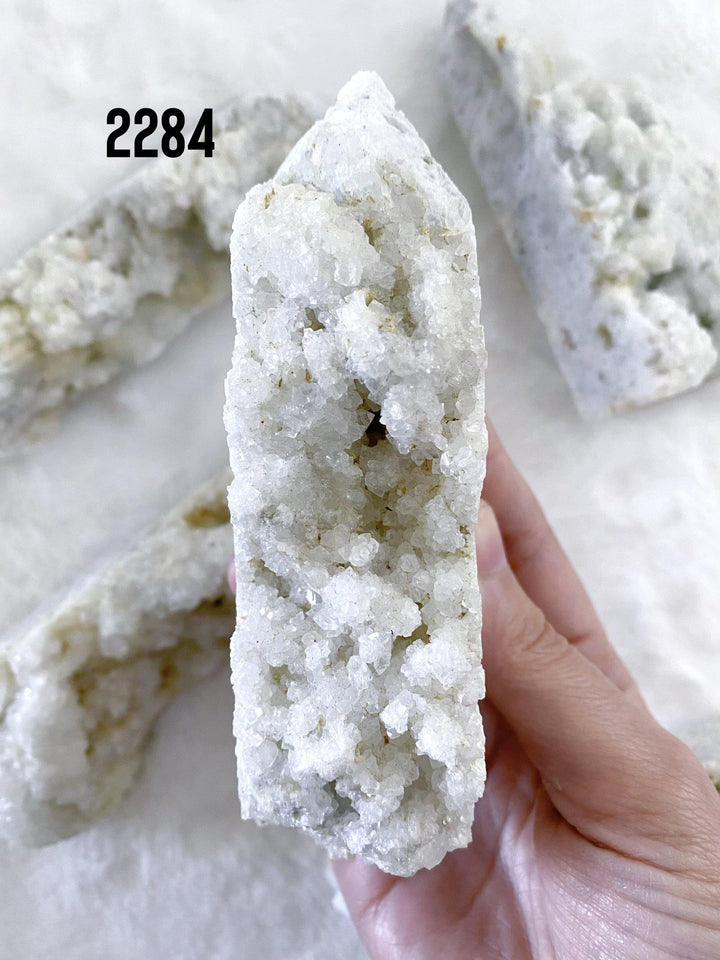 White Quartz Cluster Towers - Uncommon Rocks