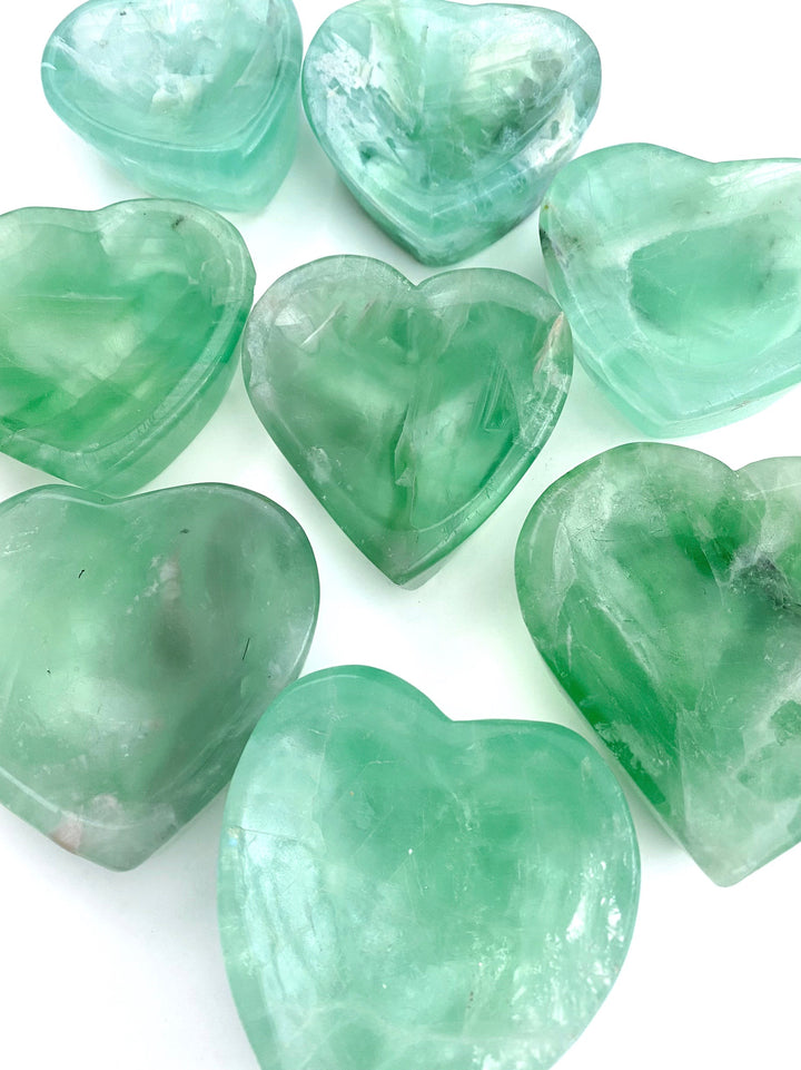 Fluorite Heart Bowls