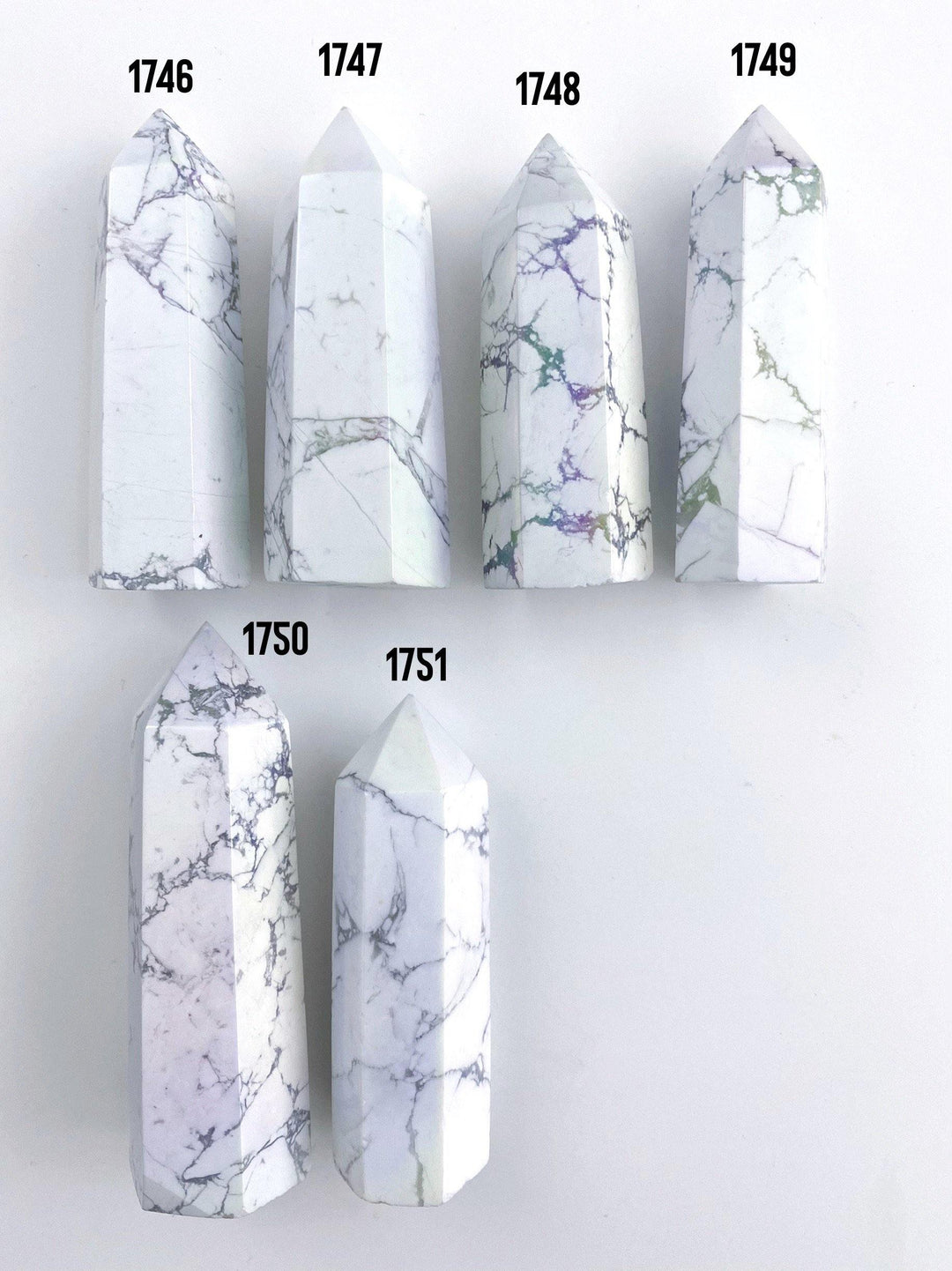 Aura Howlite Towers - Uncommon Rocks