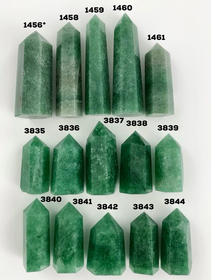 Green Emerald Tanzurine Quartz Towers