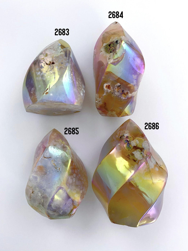Aura Flower Agate Flames - Uncommon Rocks