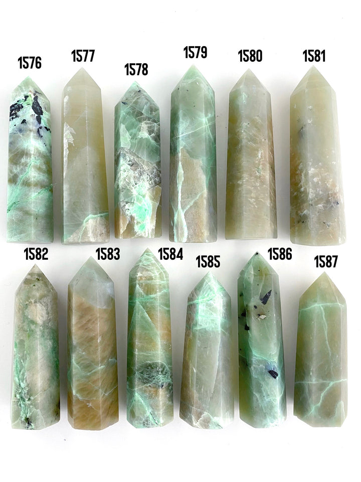 Green Moonstone Garnierite Towers