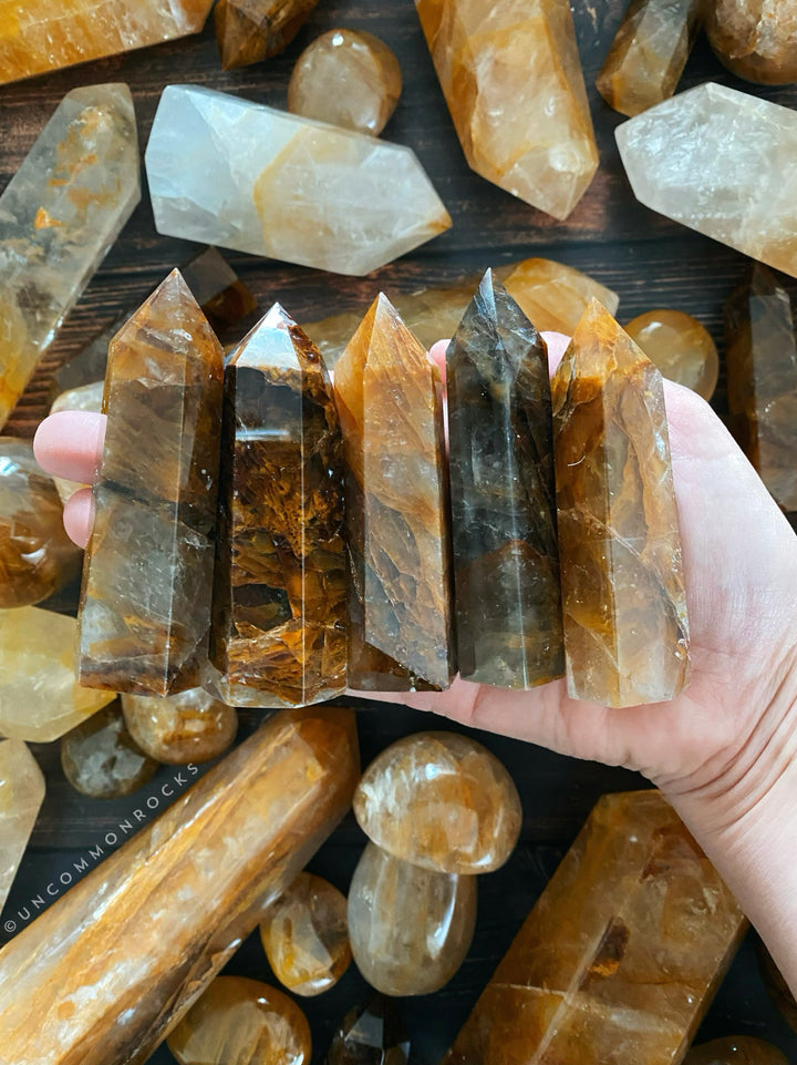 Golden Healer Quartz Towers (dark tones)