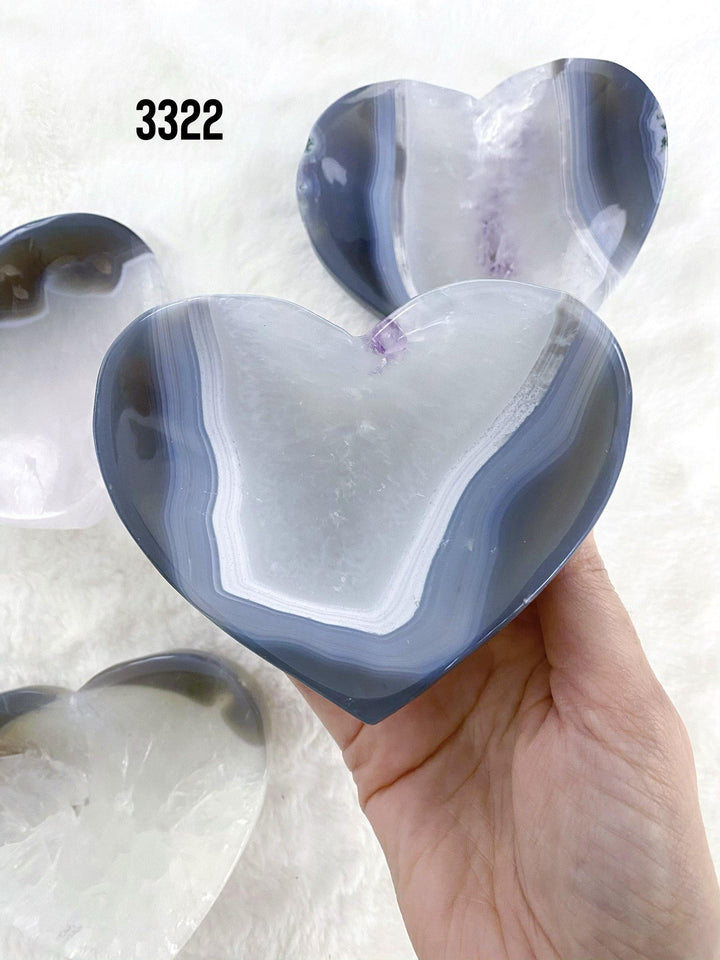 Agate Heart Bowls - Uncommon Rocks