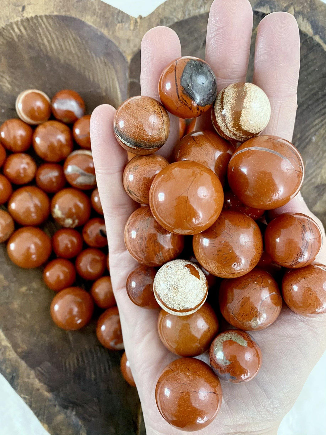 Red Jasper Spheres - Uncommon Rocks