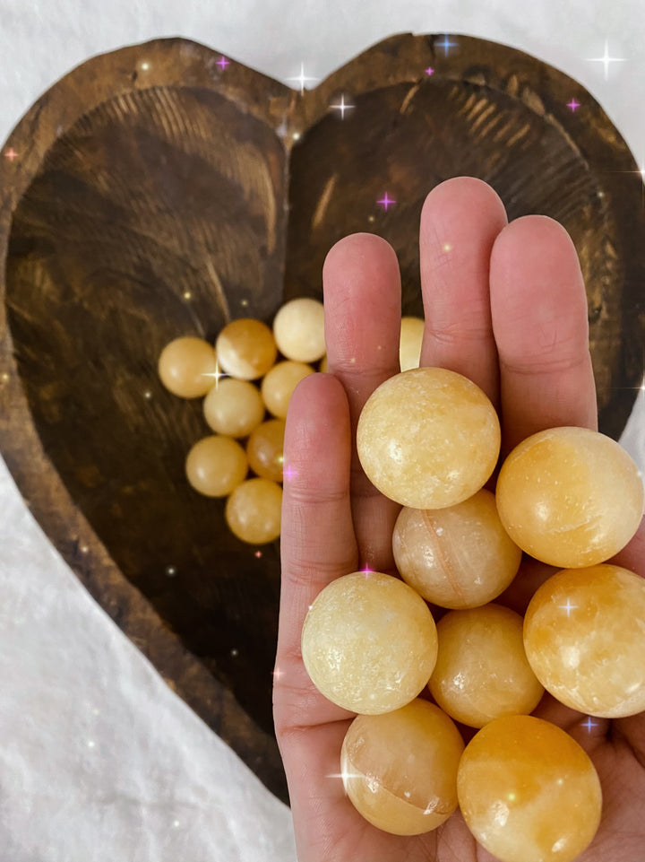 Yellow Jade Small Spheres