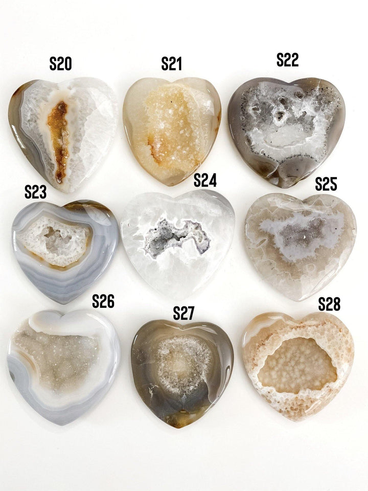 Agate Hearts - Uncommon Rocks