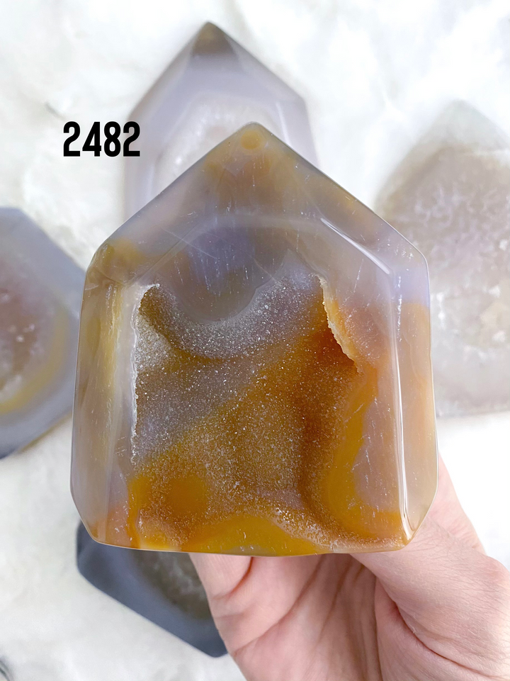 Agate Druzy Towers - Uncommon Rocks
