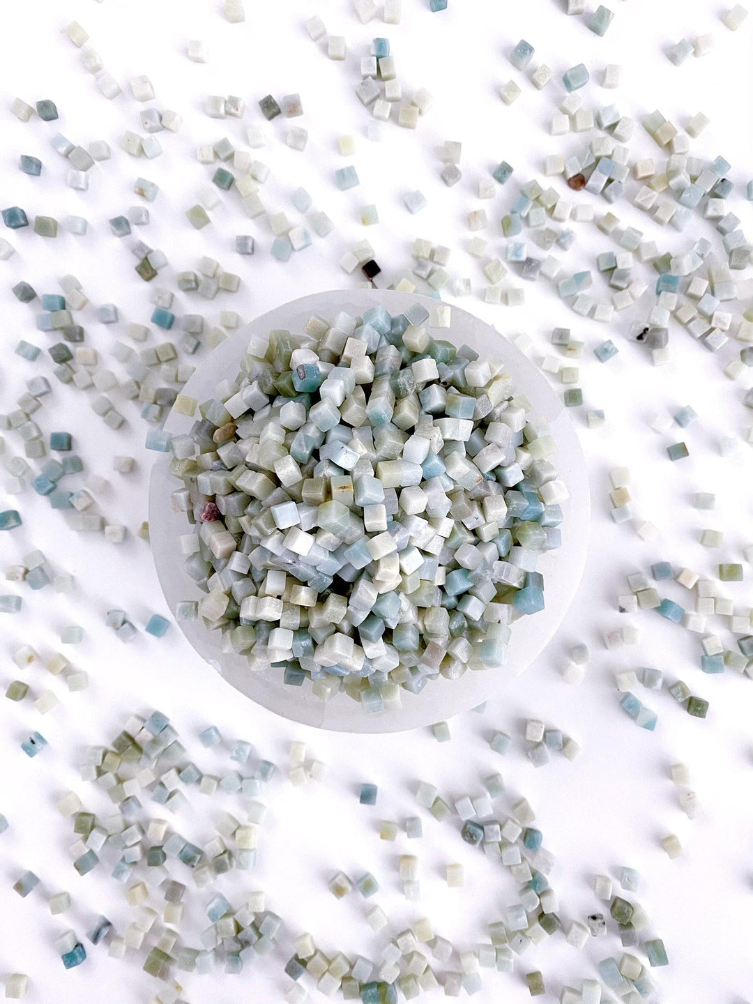 Aquamarine Mini Tumbled Cubed Stones - Uncommon Rocks