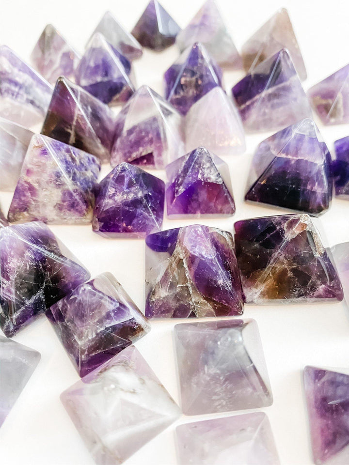 Amethyst Pyramids - Uncommon Rocks