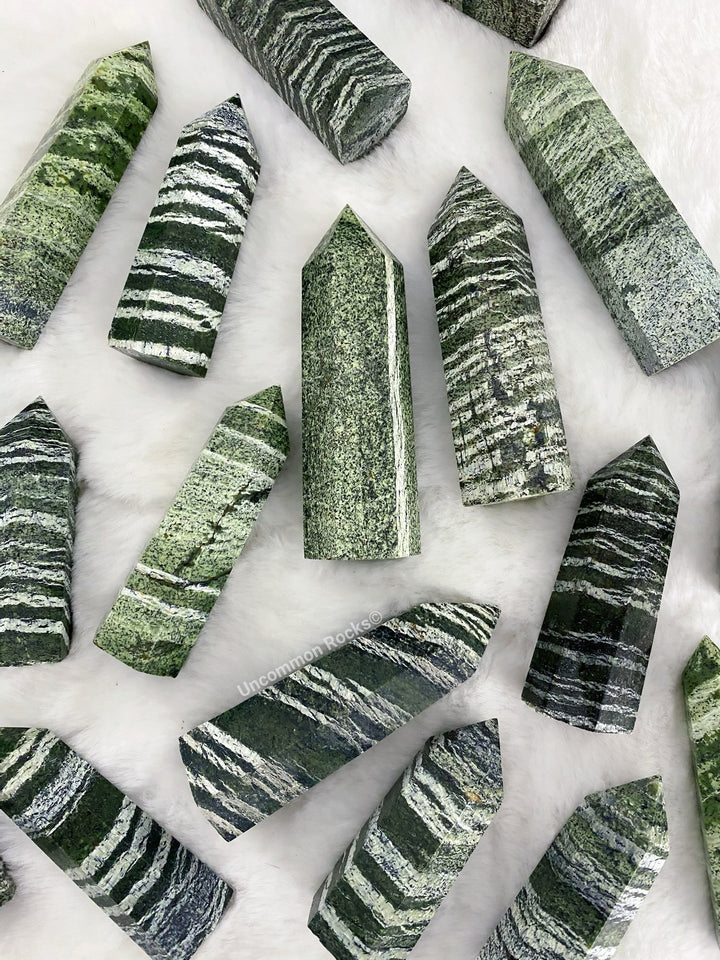 Green Zebra Jasper Towers