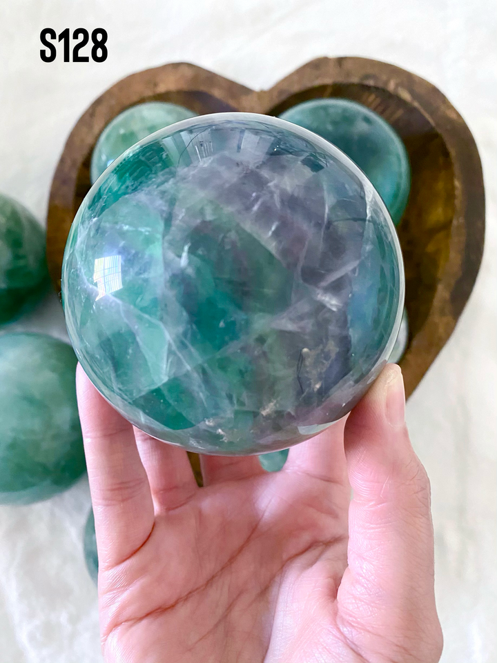 Green Fluorite Spheres - Uncommon Rocks