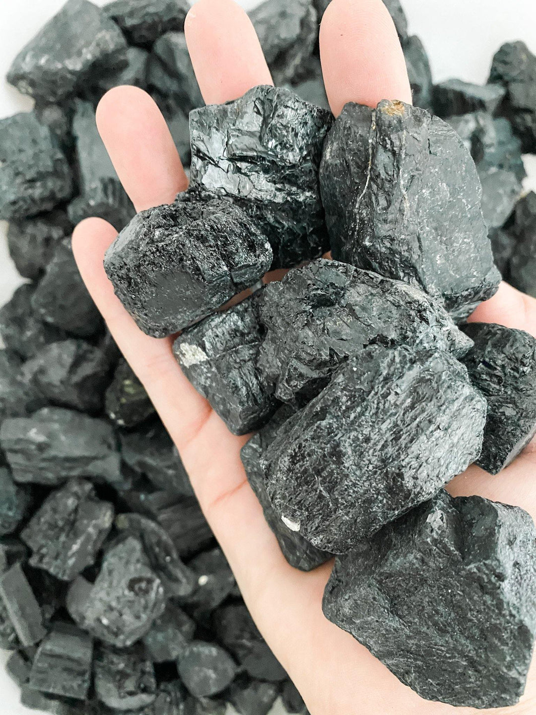 Black Tourmaline Raw Stones - Uncommon Rocks